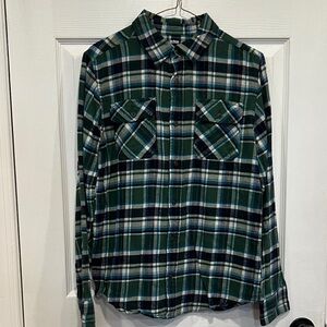 Urban Pipeline Navy and Forest Plaid Shirt